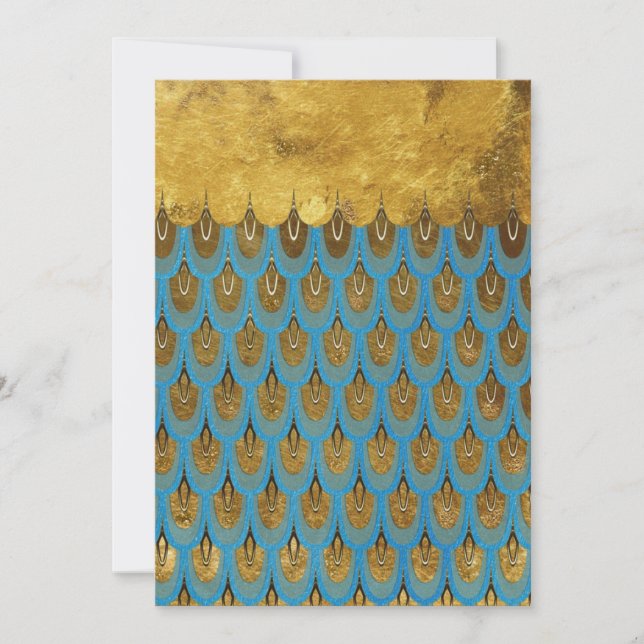 Guld Shiny Princess Sjöjungfru Glitter Scales (Framsida)