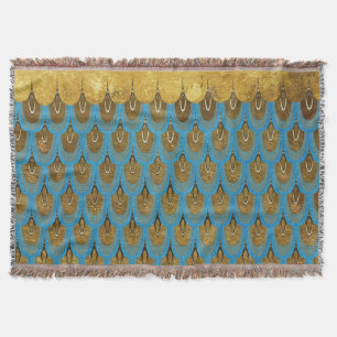 Guld Shiny Princess Sjöjungfru Glitter Scales Mysfilt