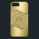 Guld Shiny titta med Faux Diamonds Mönster<br><div class="desc">Guld ser glansig metallisk ut med faux diamanter mönster. Anpassningsbar och valfritt monogram. Design är bara en bild och inte någon form av metall eller metallisk avsluta.</div>