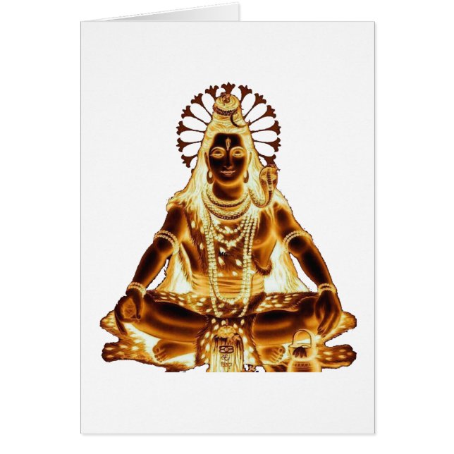 GULD- SHIVA HÄLSNINGSKORT (Framsidan)