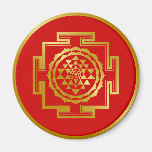 Guld- Shree Yantra Magnet