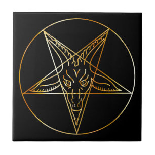 Guld- sigil av Baphomet Kakelplatta