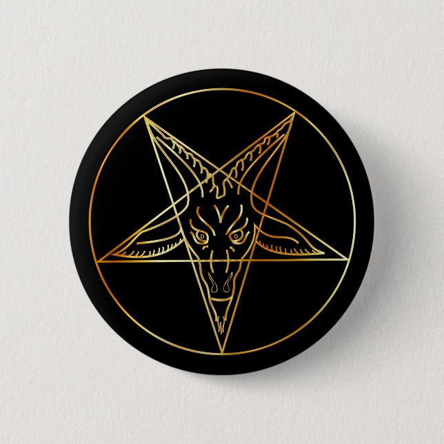 Guld- sigil av Baphomet Knapp (Framsida)
