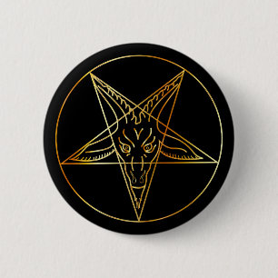 Guld- sigil av Baphomet Knapp