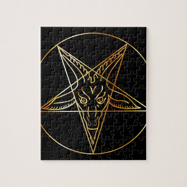 Guld- sigil av Baphomet Pussel (Vertikal)