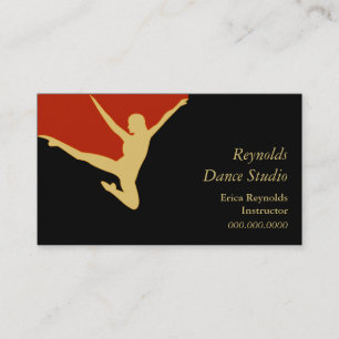 Guld Silhouette Dancer Visitkort
