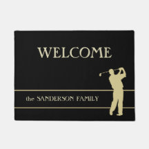 Guld- Silhouettegolfarevälkomnande