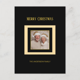 Guld Silver Black Elegant Fotojulkort Helg Vykort