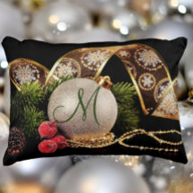 Guld, Silver, Black Monogram Helgdag