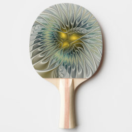 Guld Silver Blomma Fantasy abstrakt Fraktal Konst Pingisracket