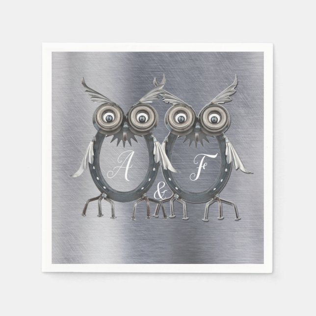 Guld, Silver - Brass Modern Pappersservett (Framsidan)