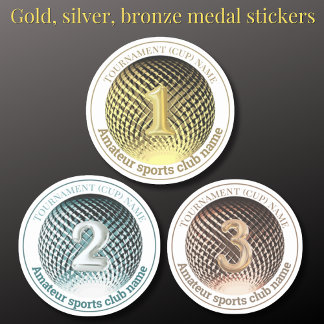 Guld silver brons medalj vinnare rund dekal