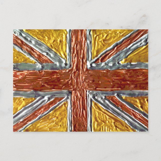 Guld Silver Bronze London British Flagga Sports Vykort (Framsida)