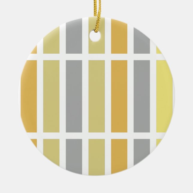 Guld Silver Bronze Metall Hues Julgransprydnad Keramik (Framsidan)