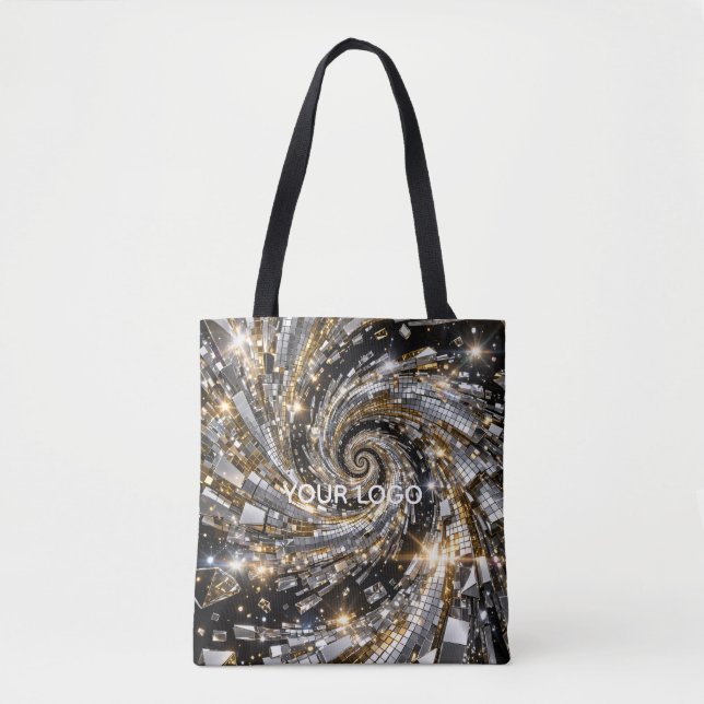 Guld & Silver Disco Spiral Vortex  Tygkasse (Framsida)