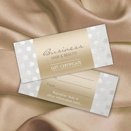 Guld & Silver Dots Salon Business Gift Certificate