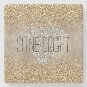 Guld Silver Glitter Shore ljus Stenunderlägg