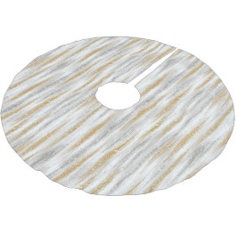 Guld Silver Julfirande Julgransmatta Borstad Polyester