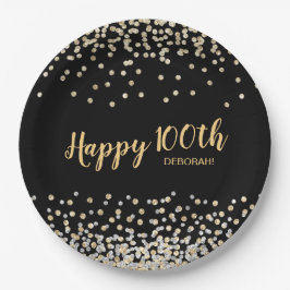 Guld Silver Konfetti 100:e Födelsedagsfesten