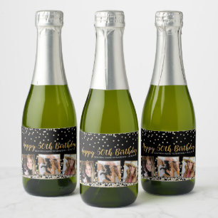 Guld Silver Konfetti Fotokollage 50-årsdag