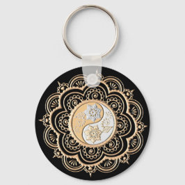 Guld & Silver Mandala Nyckelring