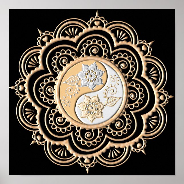 Guld & Silver Mandala Poster (Framsidan)