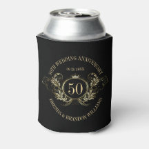 Guld & Silver Ram med Krona can Cooler