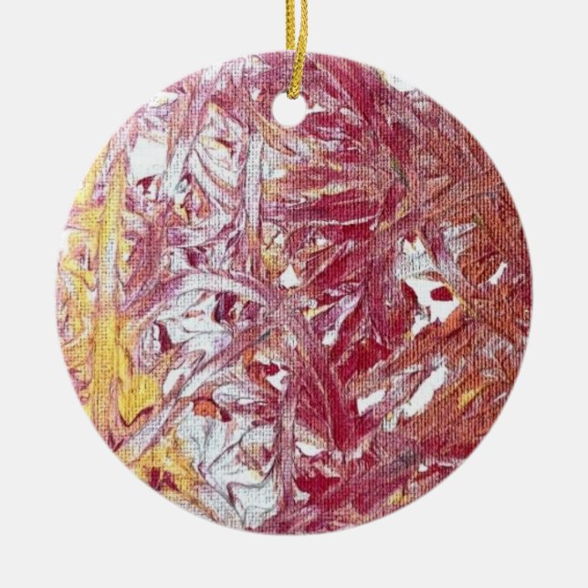 Guld, Silver, Röd, Roséguld, Marmor Konstverk Julgransprydnad Keramik (Framsidan)