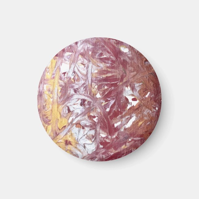 Guld, Silver, Röd, Roséguld, Marmor Konstverk Magnet (Framsidan)