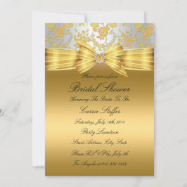 Guld Silver Ros Bröllopsfest Inbjudan