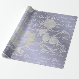 guld, silver, tack + dig, blommor, blom-, fantas presentpapper