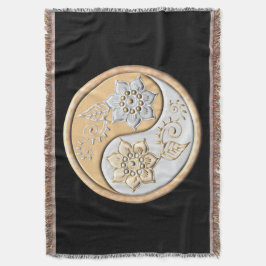Guld & Silver Yin Yang Filt