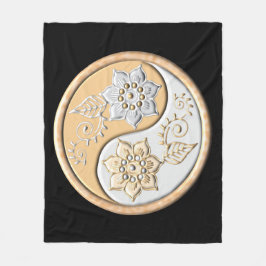 Guld & Silver Yin Yang Fleecefilt