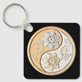 Guld & Silver Yin Yang Nyckelring
