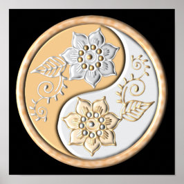 Guld & Silver Yin Yang Poster