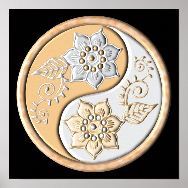 Guld & Silver Yin Yang  Poster (Framsidan)