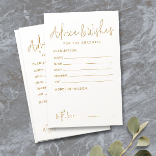Guld Simple Modern Script Student Adress & önskemå