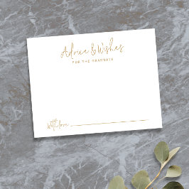 Guld Simple Modern Script Student Adress & önskemå Anteckningskort