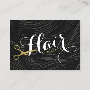 Guld Sissors Hair Salon Hairstylist Möte Tidsbeställning Kort