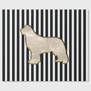 Guld- sjal för Newfoundland hundgåva Presentpapper