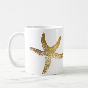 Guld- sjöstjärnamugg kaffemugg