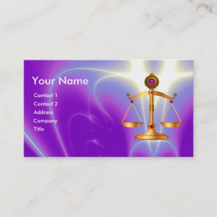 GULD-SKALOR AV LAG,ATTORNEY MONOGRAM Ultra Violet Visitkort