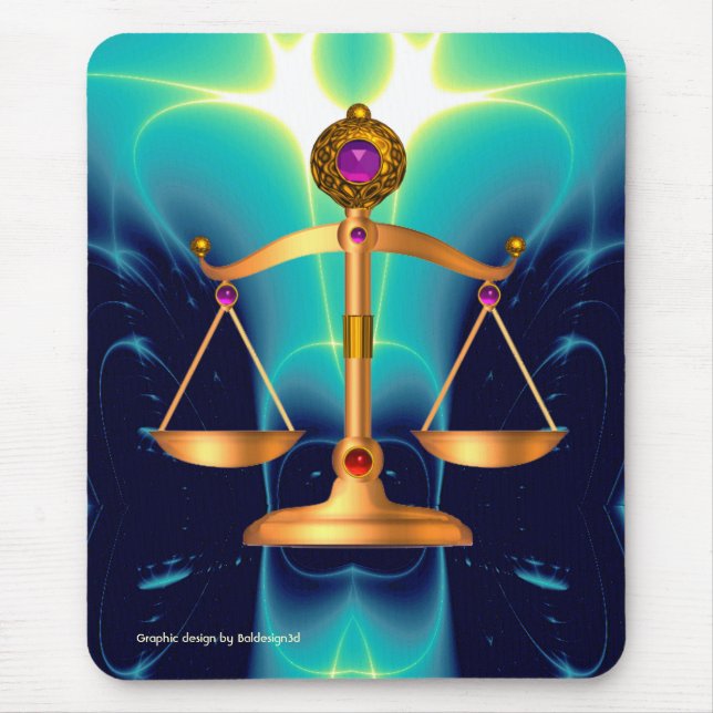 GULD-SKALOR AV LAG MED GEM-STONES,JUSTICE SYMBOL MUSMATTA (Framsidan)