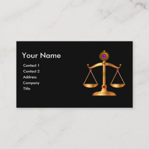 GULD-SKALOR AV LAG MED GEM-STONES MONOGRAM, Svart Visitkort