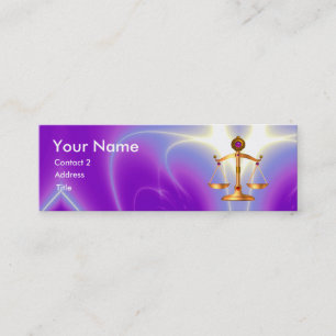 GULD-SKALOR AV LAW MONOGRAM Ultra Violet Lila Mini Visitkort