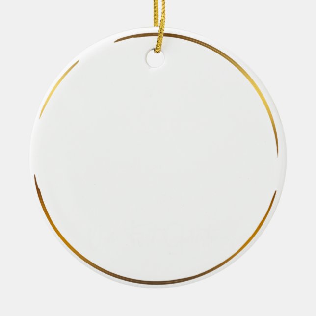 Guld skapade vår första jul, mr & Mrs Photo Julgransprydnad Keramik (Framsidan)