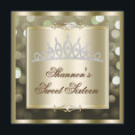 Guld- skimrande inbjudan för ljusBokeh sweet<br><div class="desc">Guld- skimrande inbjudan för ljusBokeh sweet sixteen</div>