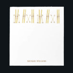 Guld Skis Poles | Vintage Ski Illustration Cream Anteckningsblock<br><div class="desc">Modern alpinskidor,  skidåkning,  skidor med skidor och poler från guld och guld. Enkel festlig skidåkning i guld för skidåkning i älskare.</div>