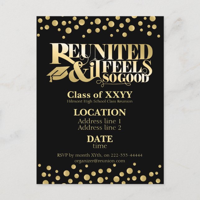 Guld- skola mötet vykort (Framsida)