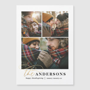 Guld-skript grönt med flera foto-thanksgiving h